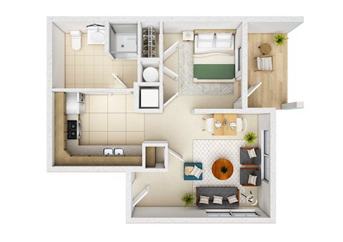 a floor plan of a bedroom apartment